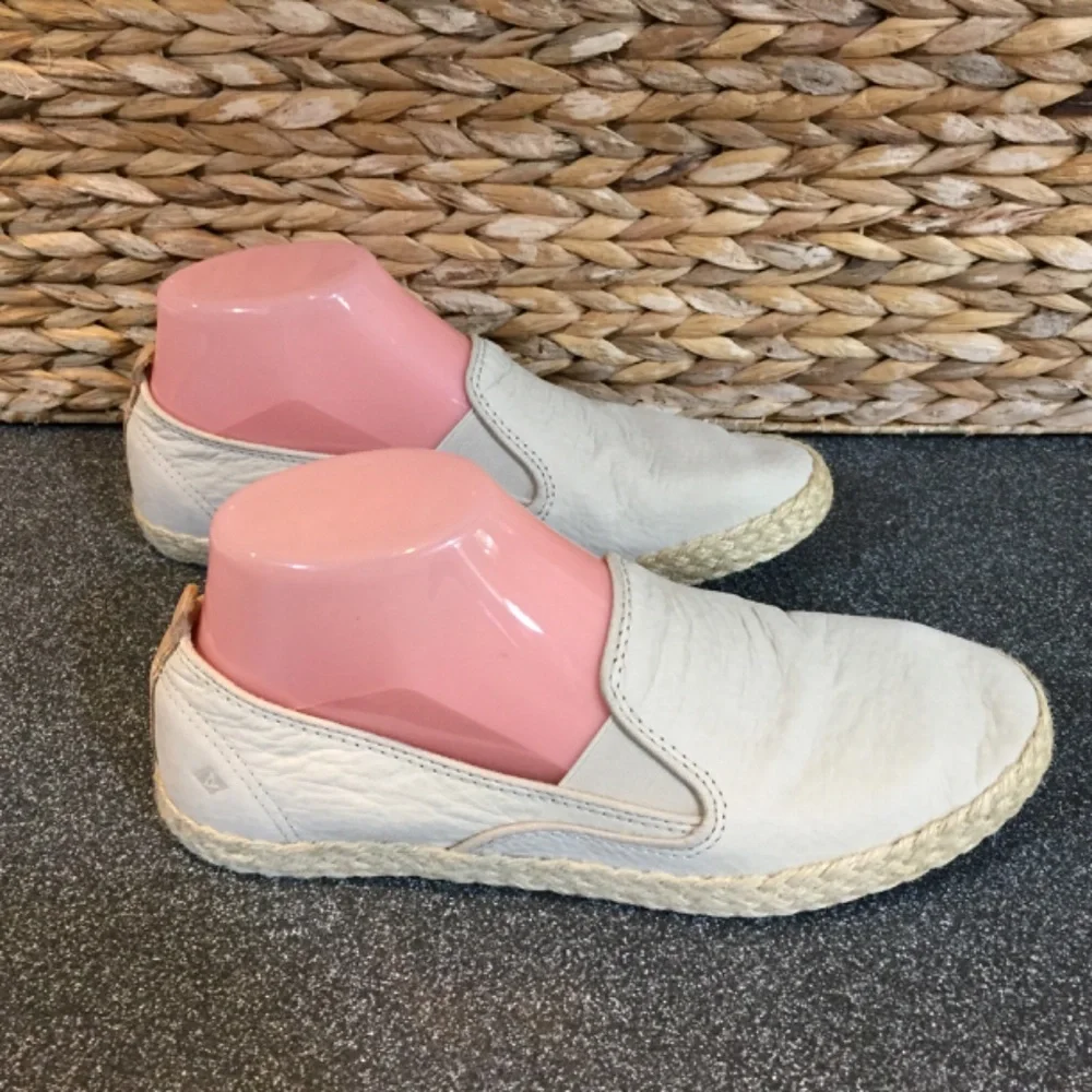 Sperry Light Tan Soft Leather Espadrilles